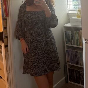 altar'd state mini dress-black and white pattern